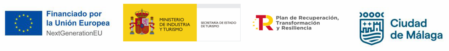 Financiado por la Unión Europea — NextGenerationEU · Plan de Recuperación, Transformación y Resiliencia · Ministerio de Industria y Turismo · Ciudad de Málaga